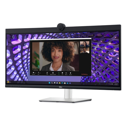 Refurbished (Excellent) Dell P3424WEB Curved Video Conferencing Monitor 34" WQHD 3440x1440 at 60Hz | USB-C | HDMI | DP | IPS open box