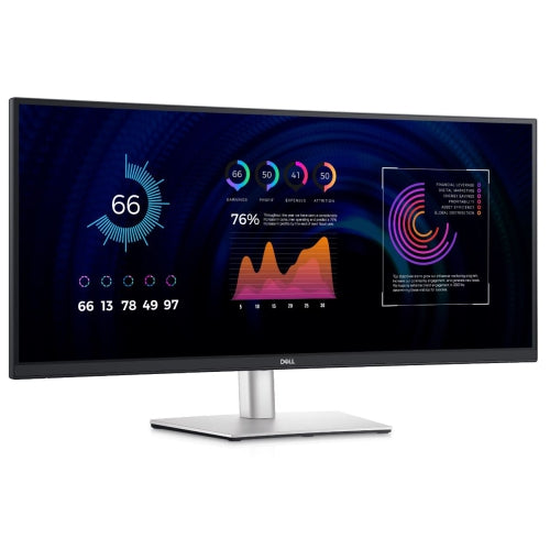 Refurbished (Excellent) Dell P3424WE Curved Monitor 34" WQHD 3440x1440 at 60Hz | USB-C | HDMI | DP | IPS open box