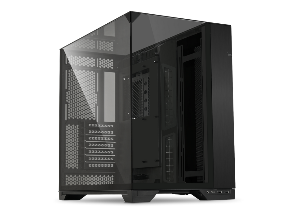 LIAN LI O11 Vision Black Aluminum / Steel / Tempered Glass ATX Mid Tower Computer Case ----- O11VX