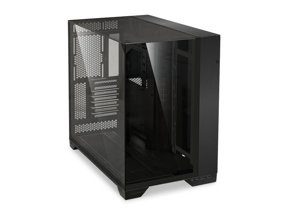 LIAN LI O11 Vision Black Aluminum / Steel / Tempered Glass ATX Mid Tower Computer Case ----- O11VX