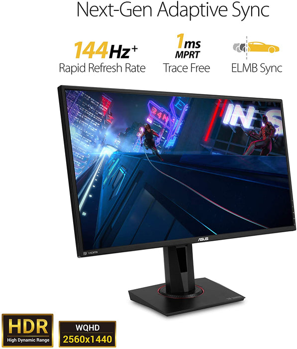 Gaming Monitor ASUS 27" QHD 165Hz IPS LED Monitor (VG27AQ) - Open Box